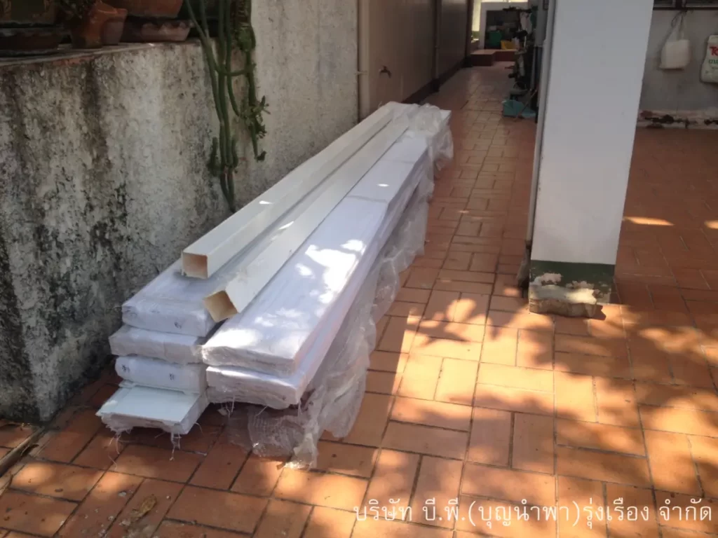 รีวิวการติดตั้ง กันสาดไวนิล และรางน้ำฝนไฟเบอร์กลาส กันสาดBP